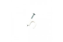 CABLE CLIP RND 8MM WHT/100