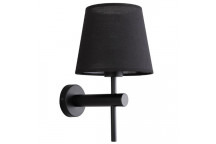 WB275 WALL BRACKET WITH FABRIC SHADE BLACK