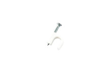 CABLE CLIP RND 7MM WHT/100