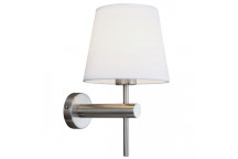 WB276 WALL BRACKET SATIN / WHITE FABRIC SHADE
