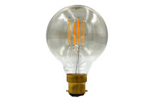 FILAMENT LED 4W BC G80 SHORT AMBER SYNERJI