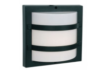 BH062 GRID DIE CAST / POLY E27 BULKHEAD BLACK