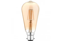FILAMENT LED 6W ST64 PEAR B22 2200K DIMM AMBER GLASS (MESMERIZE)