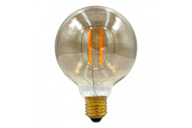 FILAMENT LED 4W ES G95 ROUND  AMBER SYNERJI