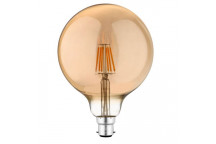 FILAMENT LED 6W G125 B22 2200K DIMM AMBER GLASS (MESMERIZE)