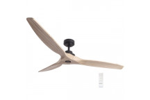 FCF074 3BLADE NATURAL SOLID WOOD / BLACK MOTOR + REMOTE