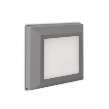 4487.3.50 OZO LED 3CCT SQR PLAIN SURFACE GREY