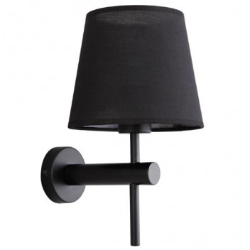 WB275 WALL BRACKET WITH FABRIC SHADE BLACK