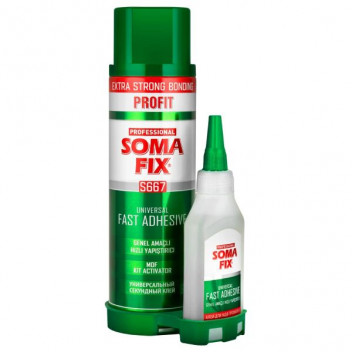 SOMA FIX FAST ADHESIVE KIT GLUE SET 200ML +50G