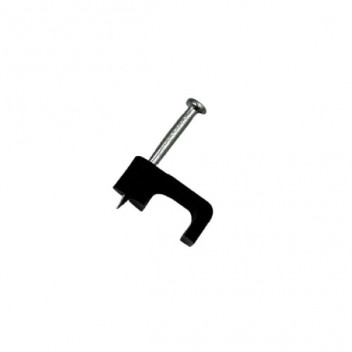 CABLE CLIP FLAT BLK 8.5MM  /100