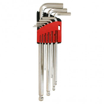 ALLEN KEY SET 9PCE L/ARM  BALL POINT 01604LM HELL