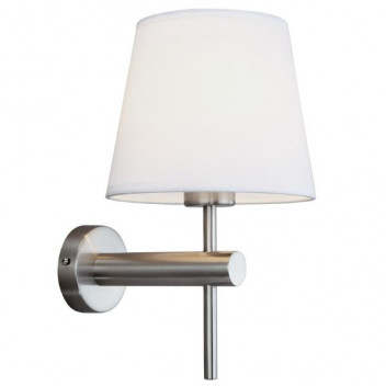 WB276 WALL BRACKET SATIN / WHITE FABRIC SHADE
