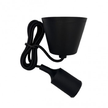 PENDANT LAMPHOLDER E27 BLACK PLH005BK (SYNERJI)