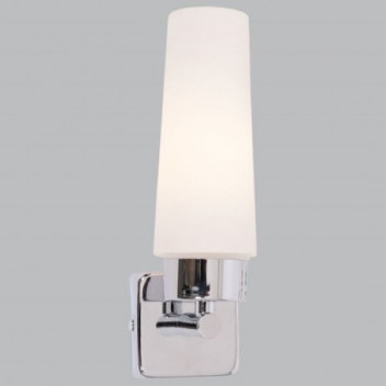 ML030 WHITE GLASS / CHROME IP44 WALL LIGHT