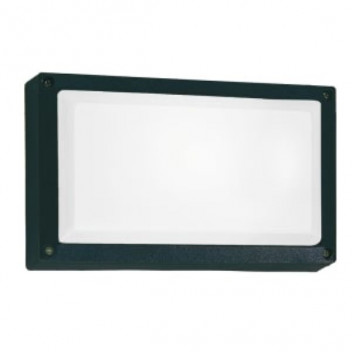 BH075 RETANGULAR BULKHEAD E27 BLACK
