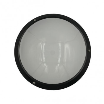 BH114 PVC ROUND E27 BLACK B/HEAD