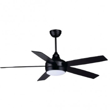 SYNERJI 52\" CEILING FAN 5 BLADE 24W LED CCT BLACK