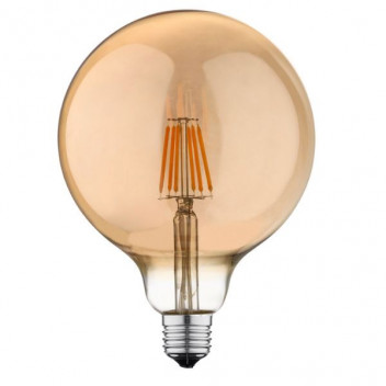 FILAMENT LED 6W G125 E27 2200K DIMM AMBER GLASS (MESMERIZE)