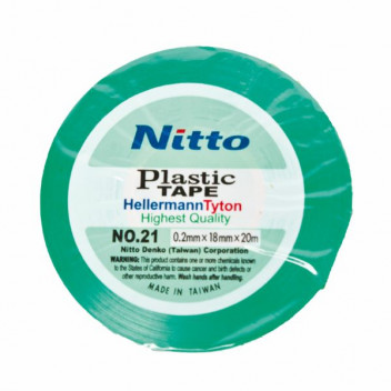 TAPE NITTO 0.2MMX18MMX20M  GREEN NO21