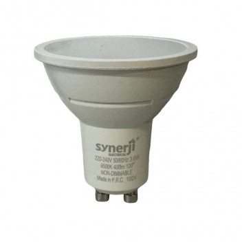 PAR16 LED SYNERJI 3.6W W/W  3000K GU10 NON DIM 110DEG